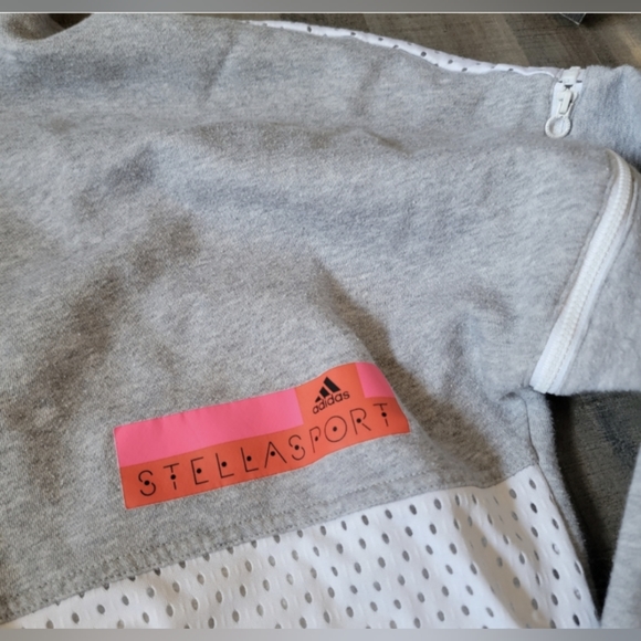 Adidas X Stella Mccarthy mesh cut out oversized hoody size medium functional zip - Picture 6 of 8